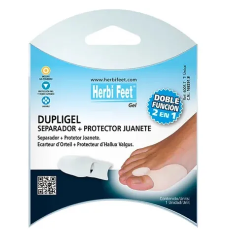 DUPLIGEL Protector Juanetes y Separador Carrete Herbi Feet