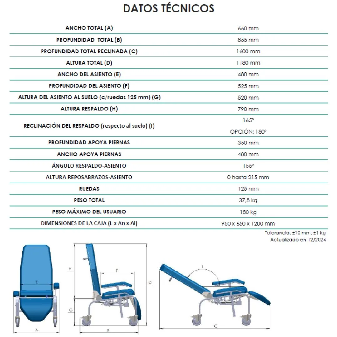 Sillón Cama con ruedas ORIENTAL