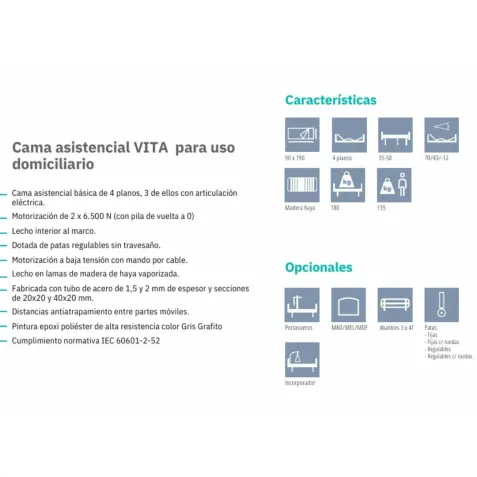 Cama Articulada VITA Pack  Gerialine 2