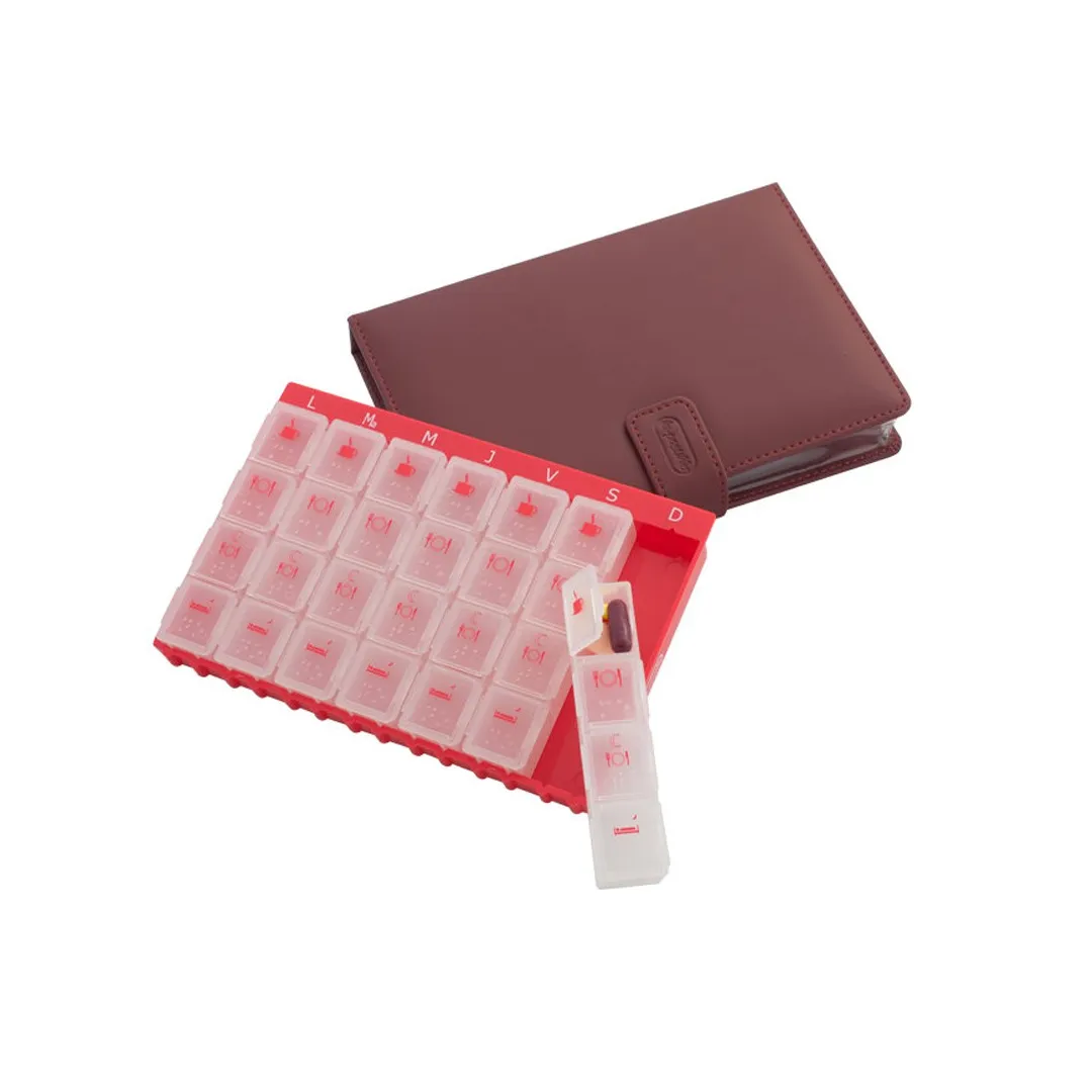 Pastillero Semanal 4 tomas SA-4 con Carpeta