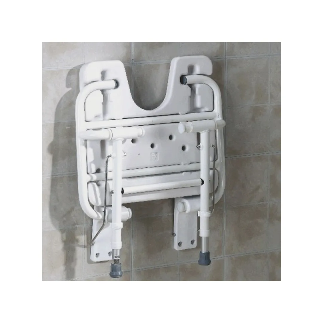 Asiento ducha en U abatible con patas regulables