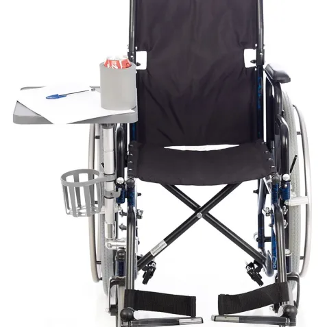 Mesa Auxiliar con Porta Bebidas Para Silla de Ruedas 2
