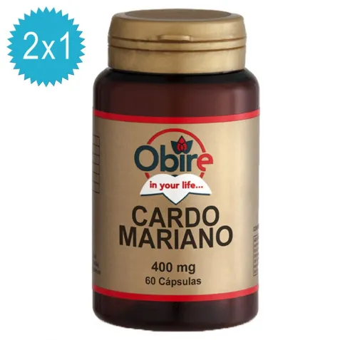 Cardo Mariano 400 mg 60 cápsulas 2x1 Obire