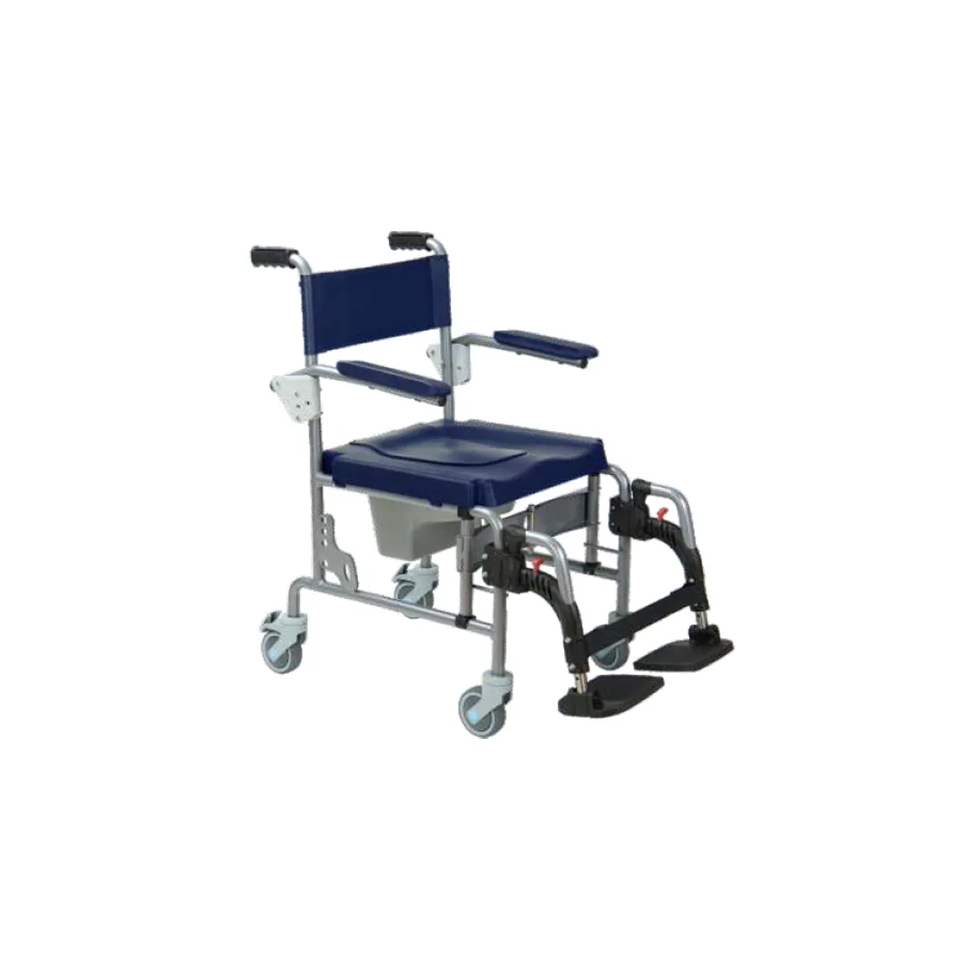 Silla Ducha ARCTIC Plegable con Inodoro Azul