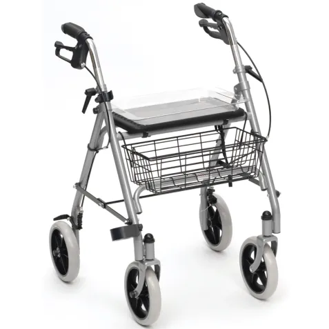 Andador Rollator de Acero SILVER con Cesta Bandeja y... 2