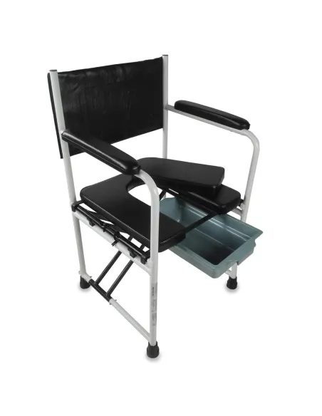 Silla con WC/inodoro plegable EBRO de acero con tapa