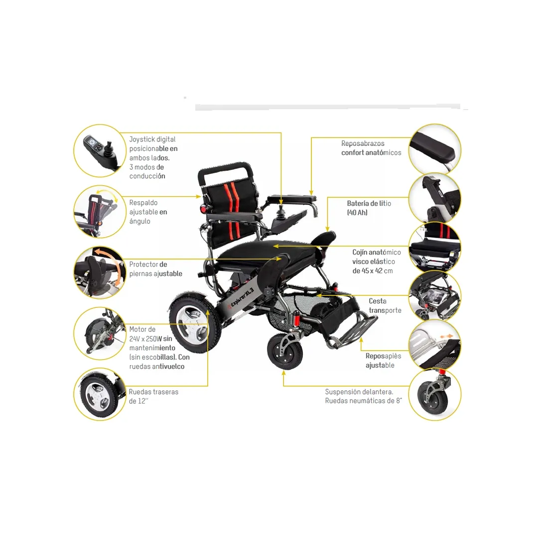 Silla de Ruedas Eléctrica I-EXPLORER XL 3 Plegable