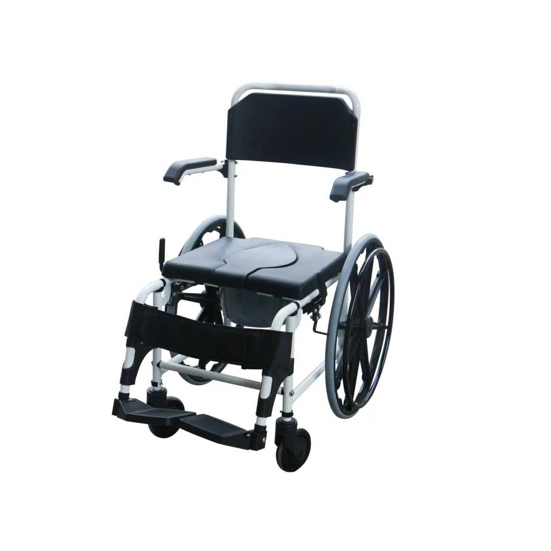 Silla de Ducha con Wc  2  en 1 Autopropulsable o de Traslado