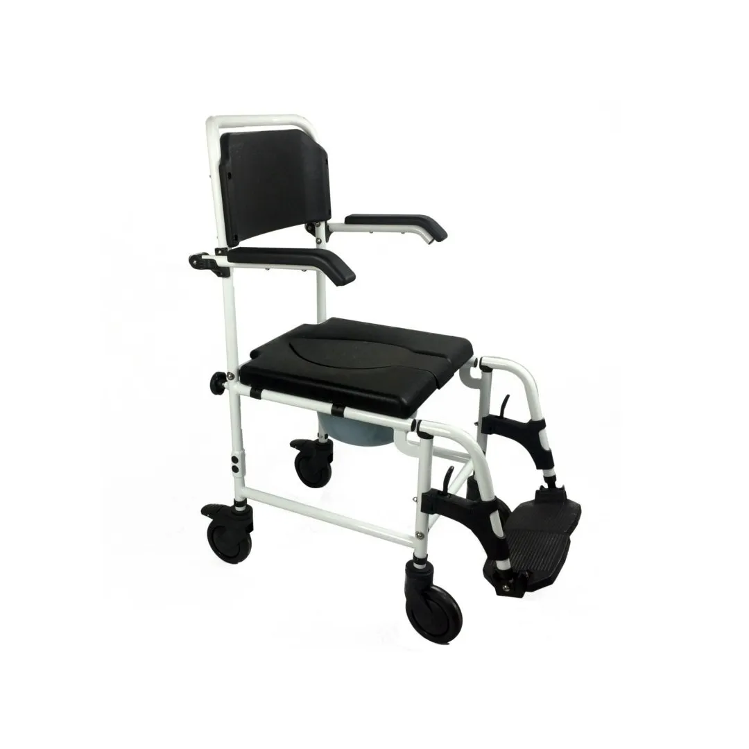 Silla de Ducha con Wc  2  en 1 Autopropulsable o de Traslado