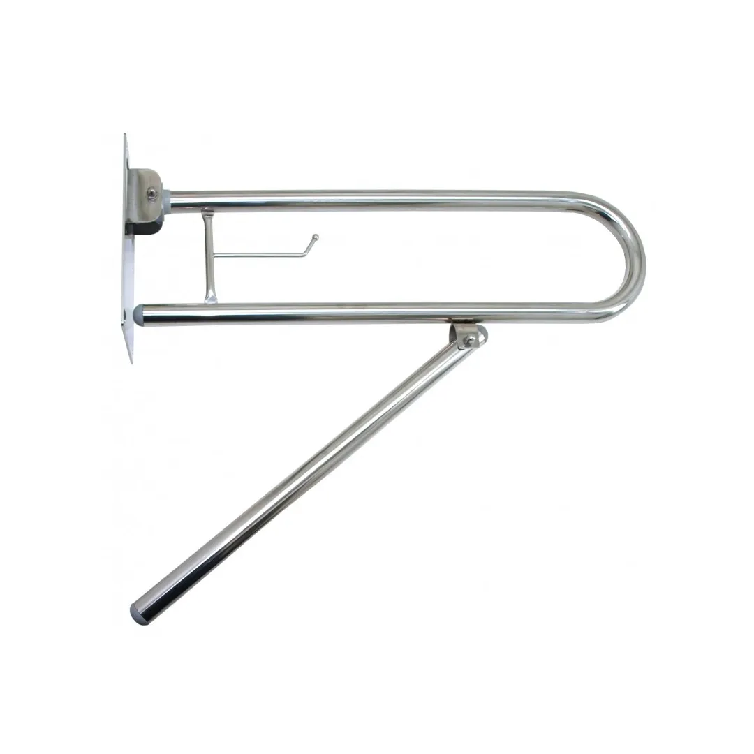 Asidero Abatible de Pared con Pie y Portarrollos