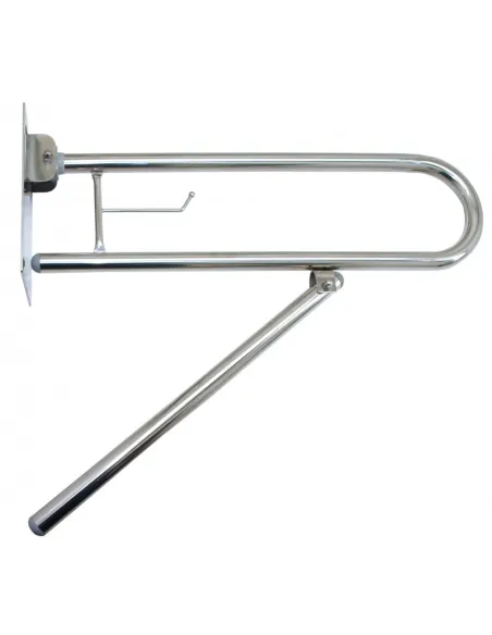 Asidero Abatible de Pared con Pie y Portarrollos