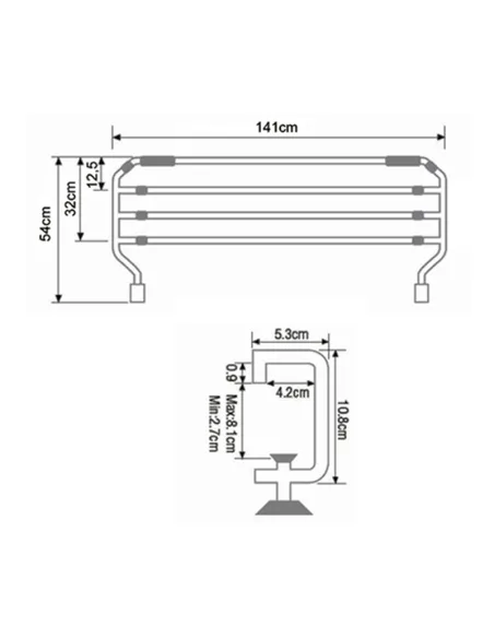 Barandillas Abatibles 4 Barras Apex Medical-Par