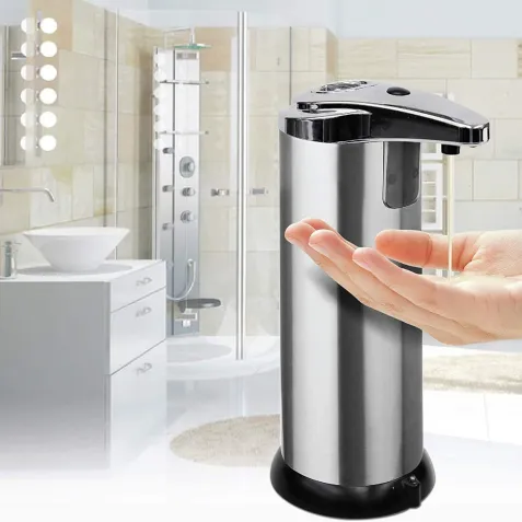 Dispensador Automático de Jabón de Acero Inoxidable para Baño y Cocina 250ml