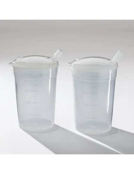 Vasos de Plástico ECO con tetina de 4 mm. Par