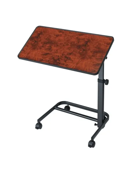 Mesa  Auxiliar Reclinable  HERDEGEN para cama, silla o sofá, color nogal, tablero 40 x 60 cm