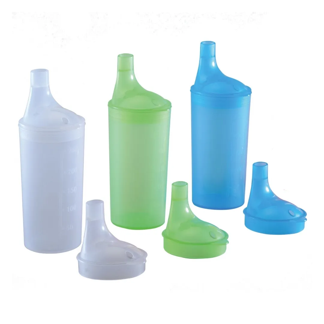 Vaso con 2 Tapas con Tetina Larga -Varios Colores