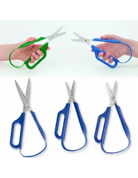 Tijera puntiaguda de ojo grande para Zurdo de 75 mm Verde