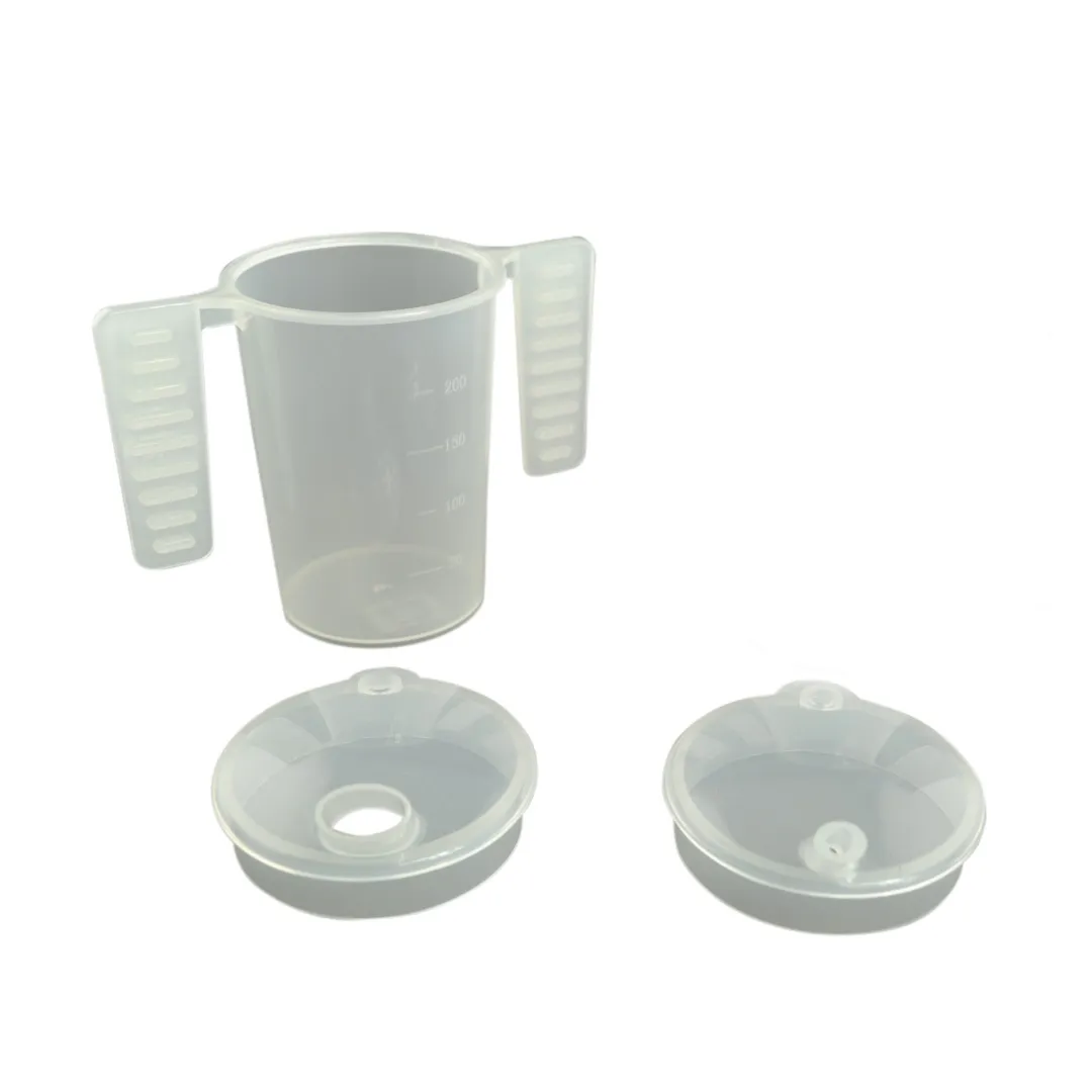 Vaso Tazón con Asas y Tapas con Boquillas