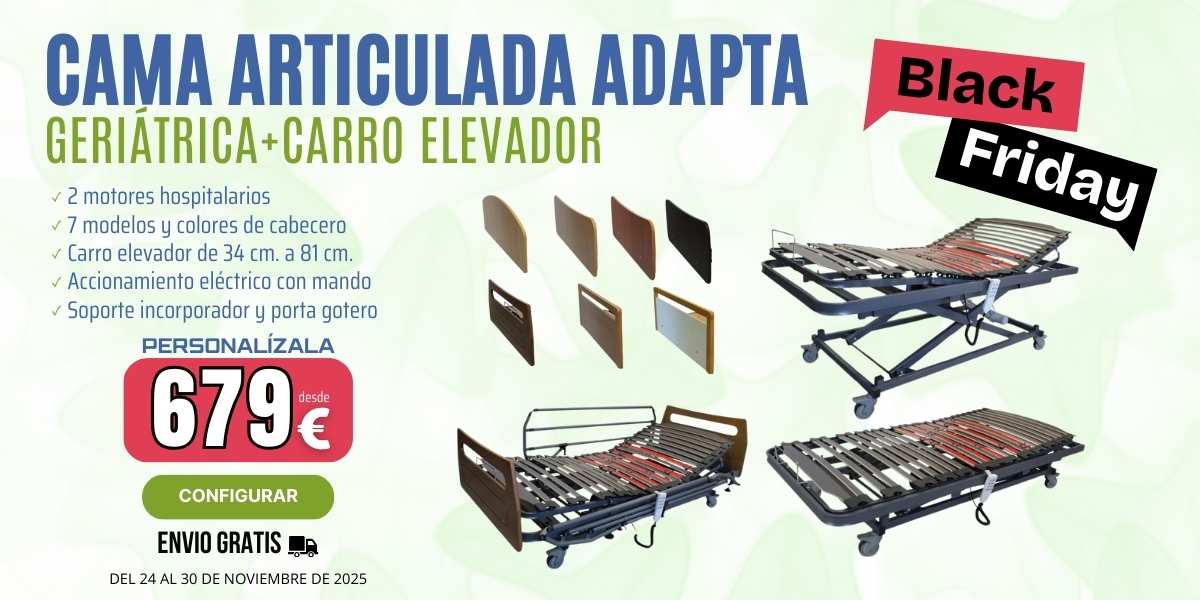 Cama Articulada ADAPTA Geriátrica con Carro Elevador en Ortopedia Online OrtopediaenCasa