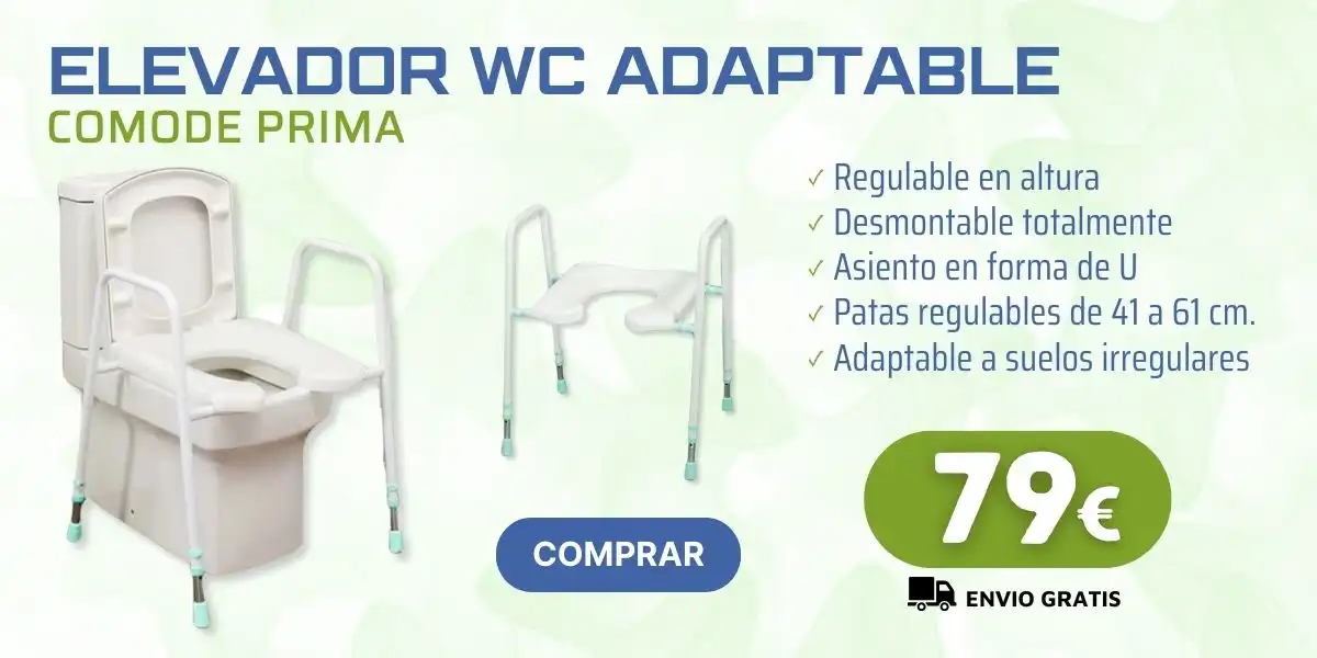 Elevador WC COMODE PRIMA. Elevador Adaptable a cualquier tipo de WC