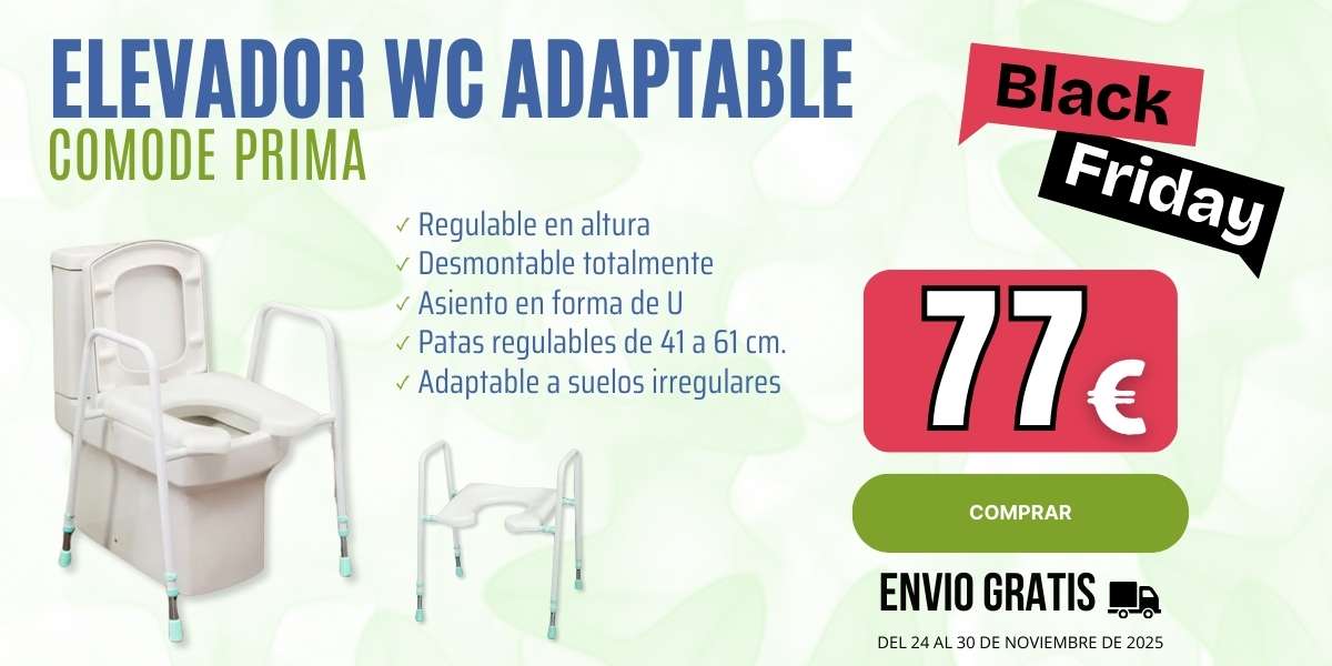 Elevador WC COMODE PRIMA. Elevador Adaptable a cualquier tipo de WC
