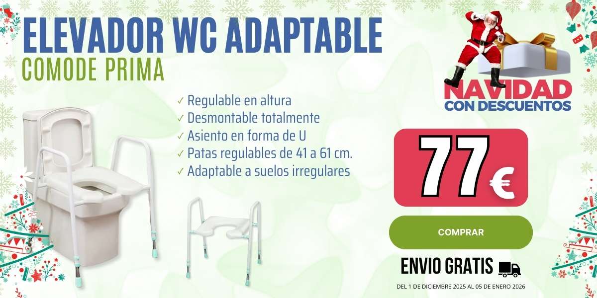Elevador WC COMODE PRIMA. Elevador Adaptable a cualquier tipo de WC