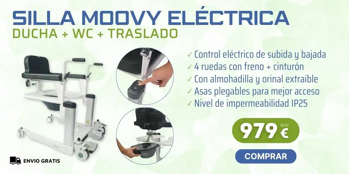 Silla MOOVY Eléctrica de transferencia, Ducha, Wc y Traslados