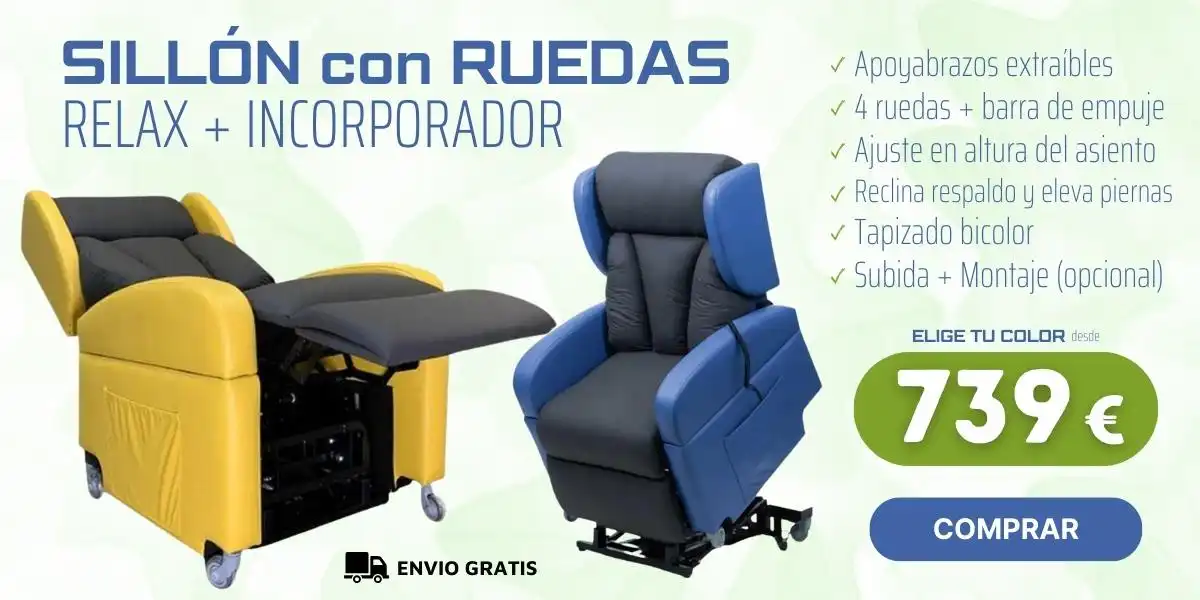 Sillón Relax e Incorporador con Ruedas PROCLASSIC