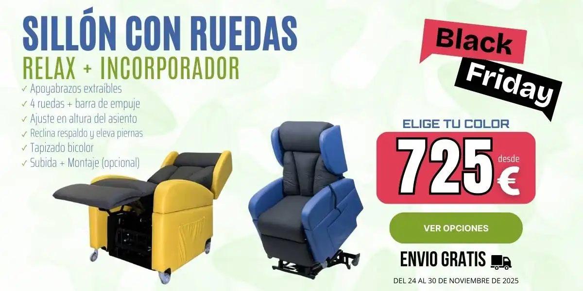 Sillón Relax e Incorporador con Ruedas PROCLASSIC