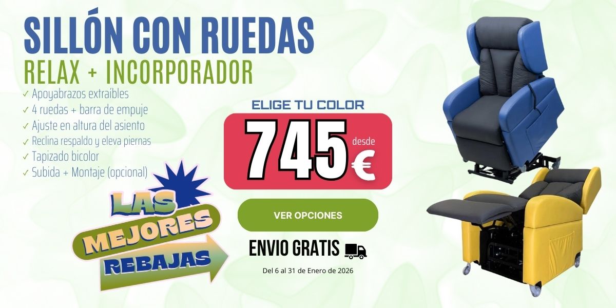 Sillón Relax e Incorporador con Ruedas PROCLASSIC