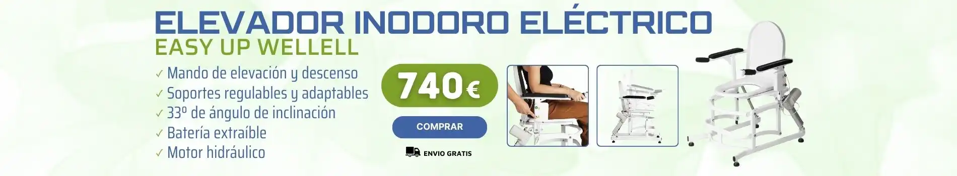 Elevador de Inodoro Eléctrico Easy Up Wellell