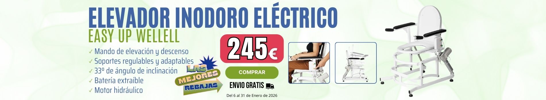 Elevador de inodoro eléctrico