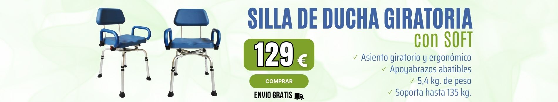 Silla de ducha giratoria con Soft